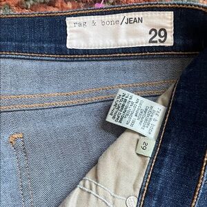 Rag & Bone Woman’s Straight Leg  Dark Blue Jeans